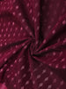 Burgundy Silk Cotton Saree with Arrow Motif Design on the Body with Contrast Border - Diadem