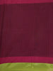 Burgundy Silk Cotton Saree with Arrow Motif Design on the Body with Contrast Border - Diadem