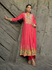 Queen Pink Floral Printed Synthetic Salwar Suit - Diadem