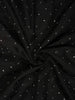 Black Organza Saree with Embroidery Design on the Body and with Designed Scalloped Border - Diadem