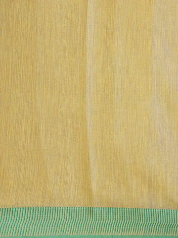 Pista Green Semi Banarasi Saree with Floral Designs on the body and Thread Border - Diadem