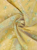 Pista Green Semi Banarasi Saree with Floral Designs on the body and Thread Border - Diadem