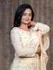Ivory Floral Designed Sharara Salwar Suit - Diadem