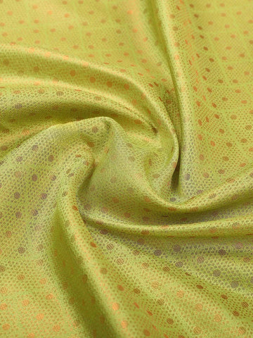 Light Green Semi Soft Silk Saree with Dot Design on the Body with Designed Border - Diadem