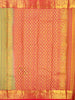 Light Green Pure Kanchipuram Bridal Silk Saree with Floral Motif and Zari Border - Diadem