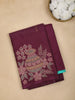 Dark Maroon Floral Motif Pure Kanchipuram Silk Saree - Diadem