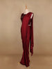 Red Embroidery Lyrca Ready To Wear Saree with Designer Blouse - Diadem