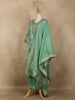 Pastel Green Floral Designed Semi Silk Salwar Suit - Diadem