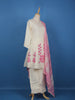 Ivory Leaf Printed Cotton Salwar Suit - Diadem