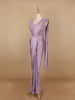 Lavender Embroidery Lyrca Ready To Wear Saree with Designer Blouse - Diadem