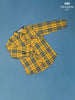Yellow And Blue Checked Full Sleeve Cotton Shirt - Diadem
