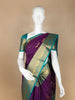 Dark Purple Floral Motifs Art Silk Saree - Diadem