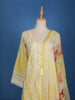 Yellow Floral Embroidery Cotton Salwar Suit - Diadem