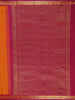 Bright Orange Floral Design Kanchipuram Silk Saree - Diadem