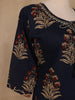 Black Floral Designed Cotton Salwar Suit - Diadem