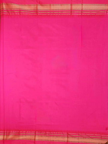 Dark Blue Banarasi Saree With Dot Floral Design on the Body and Zari Border - Diadem