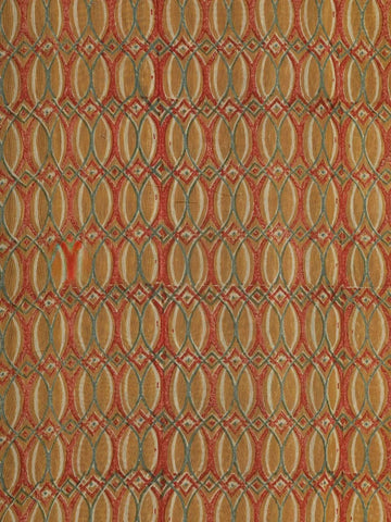 Brown Chanderi Silk Saree with Oval Geometric Design on the Body with Contrast Border - Diadem