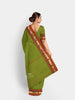 Parrot Green Kanchi Cotton Saree with Thread Butta on the Body and Thread with Zari Border - Diadem