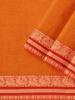 Orange Kanchi Cotton Saree with Thread Butta on the body and Contrast Zari Border - Diadem