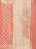 Peach Art Silk Saree with Scalloped Arch Design on the Body with Zari Border - Diadem