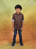 Navy Blue Cotton with Printed Full Sleeve Shirt - Diadem