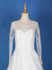 White Net Sequin Embroidery Wedding Gown - Diadem