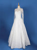 White Net Sequin Embroidery Wedding Gown - Diadem