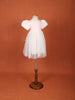 Sandal and Light Pink Net Gown with Puff Sleeves - Diadem