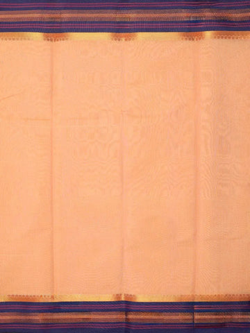 Orange Silk Cotton Saree with Floral Square Design on the Body with Contrast Border - Diadem