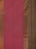Brown Silk Cotton Saree with Flower Motifs on the Body and without Border - Diadem