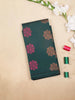 Dark Green Silk Cotton Saree with Floral Design and without Border - Diadem