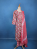 Pink Floral Printed Cotton Straight Cut Salwar Suit - Diadem