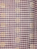Light Grey Semi Tussar Silk Saree with Check and Circle Design on the Body with Thread Border - Diadem
