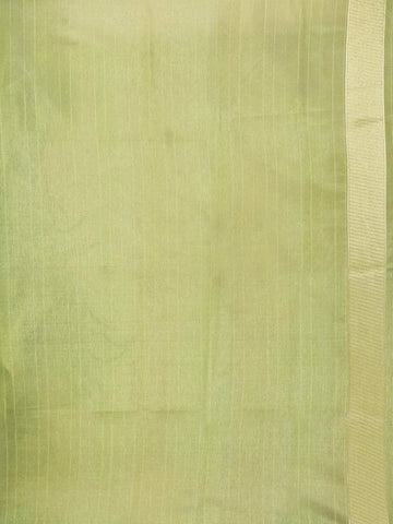 Light Grey Semi Tussar Silk Saree with Check and Circle Design on the Body with Thread Border - Diadem