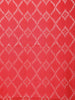 Red Semi Tussar Silk Saree with Geometric Design on the Body with Contrast Border - Diadem
