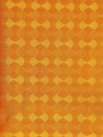 Light Yellow Silk Saree with Geometric Design on the Body with Contrast Border - Diadem