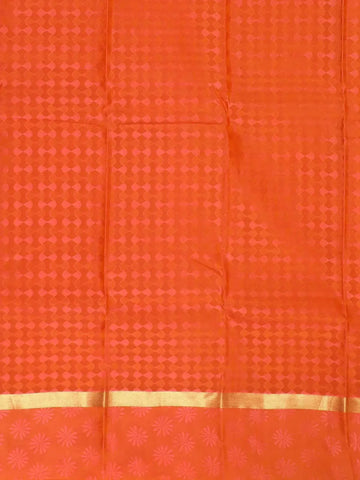Light Yellow Silk Saree with Geometric Design on the Body with Contrast Border - Diadem