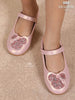 Pink Ballerina Flats Adorned with Stones - Diadem
