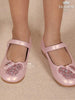Pink Ballerina Flats Adorned with Stones - Diadem