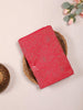 Red Pink Soft Silk Saree with Floral Motif on the body and Zari Border - Diadem