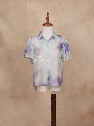 Multicolor Gradient Top with Half Sleeve - Diadem