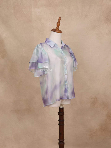 Multicolor Gradient Top with Half Sleeve - Diadem