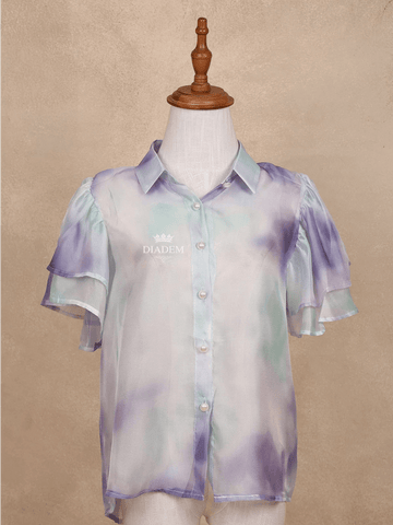 Multicolor Gradient Top with Half Sleeve - Diadem
