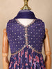 Purple Georgette Palazzo Salwar Suit Adorned with Floral Prints and Embroidery, Paired with Dupatta - Diadem