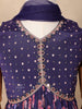 Purple Georgette Palazzo Salwar Suit Adorned with Floral Prints and Embroidery, Paired with Dupatta - Diadem