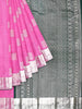 Pink Kanchipuram Saree with Zari Butta on the body and Contrast Zari Border - Diadem