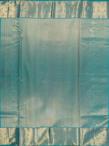 Lavender Pure Kanchipuram Bridal Silk Saree with Peacock Motif on the body and Contrast Zari Border - Diadem