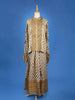 Beige Palazzo Salwar Suit Adorned with Floral Prints With Closed Collar and Full Sleeve - Diadem