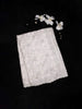 White Satin Bridal Saree with Beads and Floral Design and Design Border - Diadem