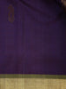 Dark Purple Leaf Motif Pure Kanchipuram Silk Saree - Diadem